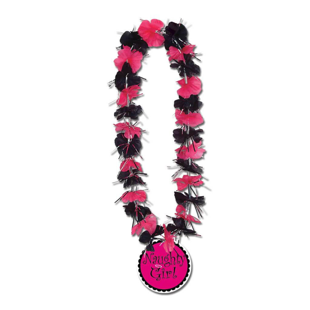 Party Lei with Naughty Girl Medallion 