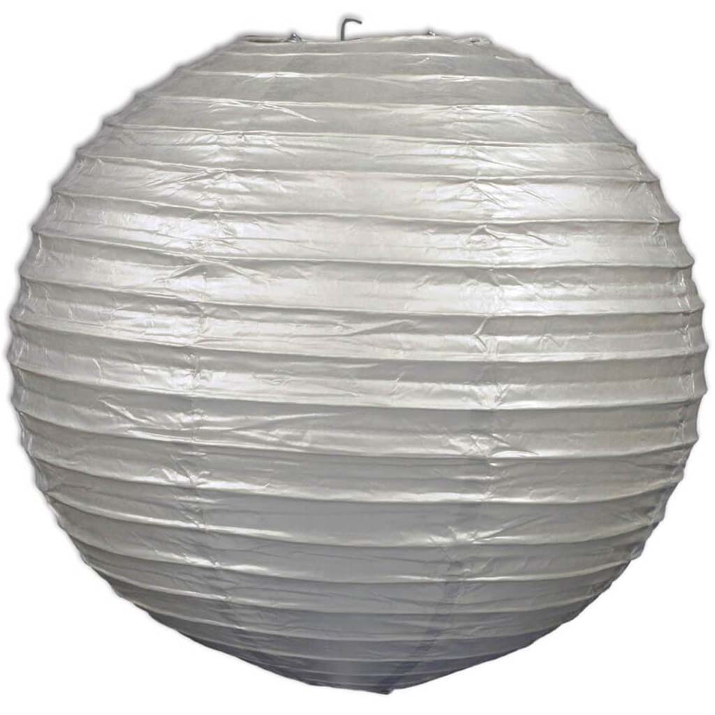 Paper Lanterns 9.5in Silver 