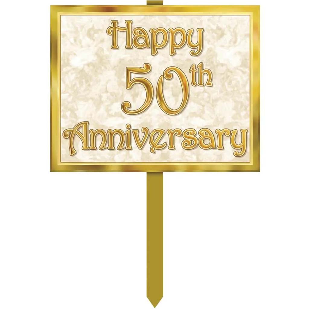 50Th Anniversary Yard Sign 