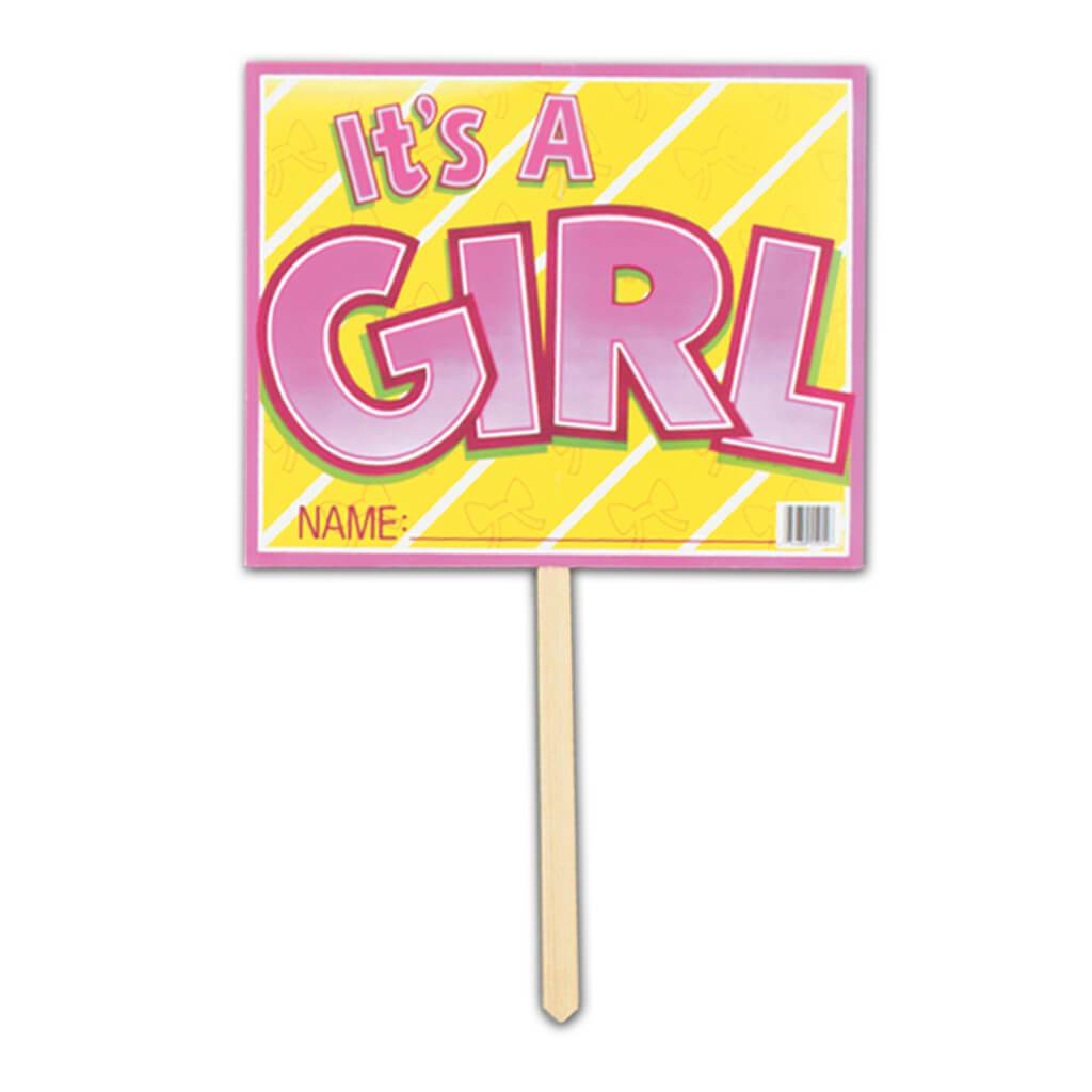 It'S A Girl Yard Sign 