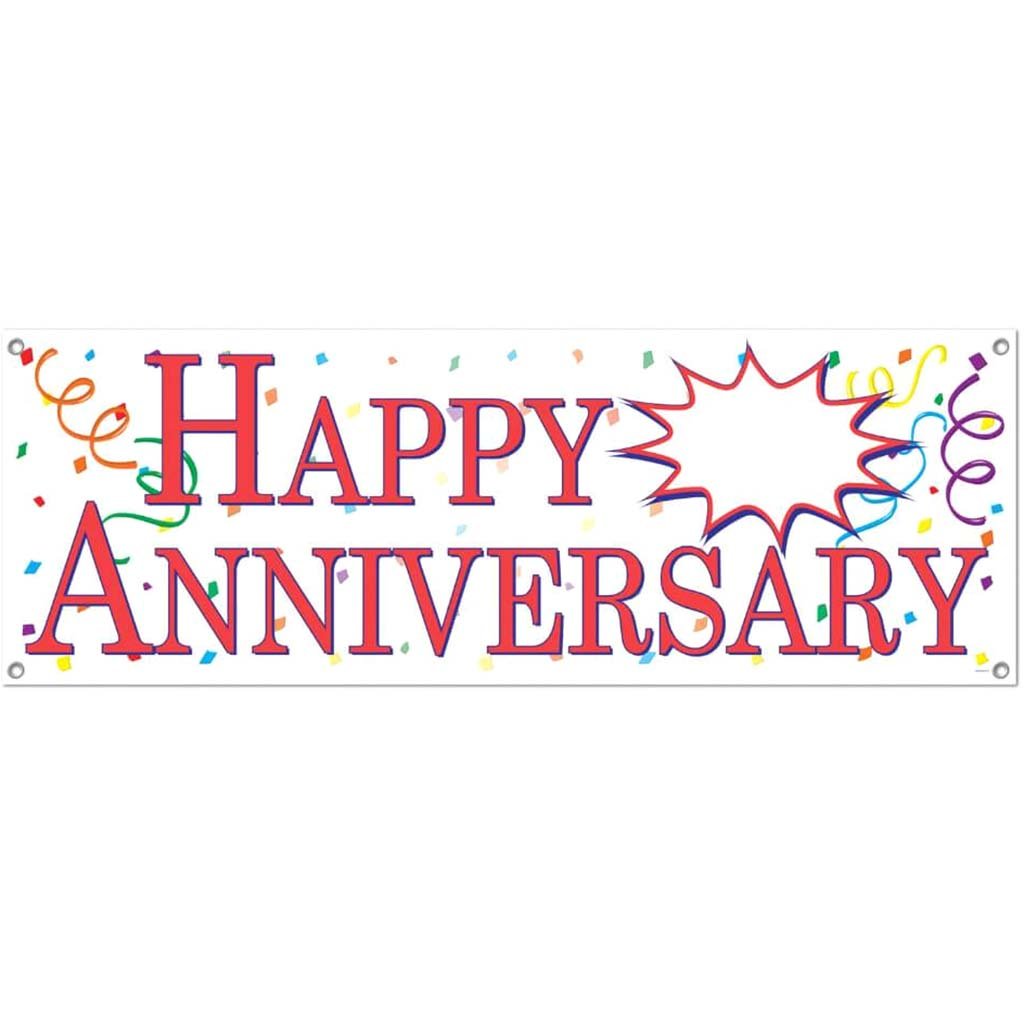 Happy Anniversary Sign Banner 