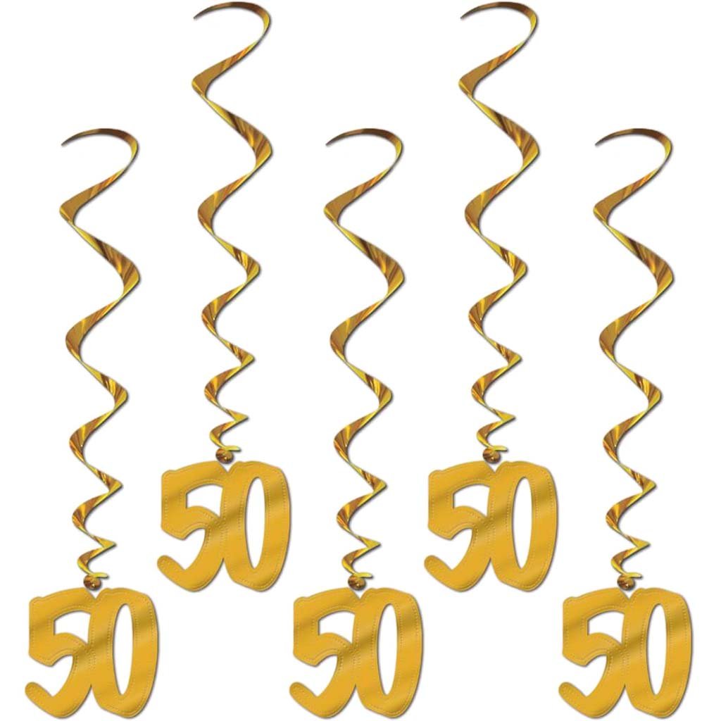 50th Anniversary Whirls 3ft Gold 