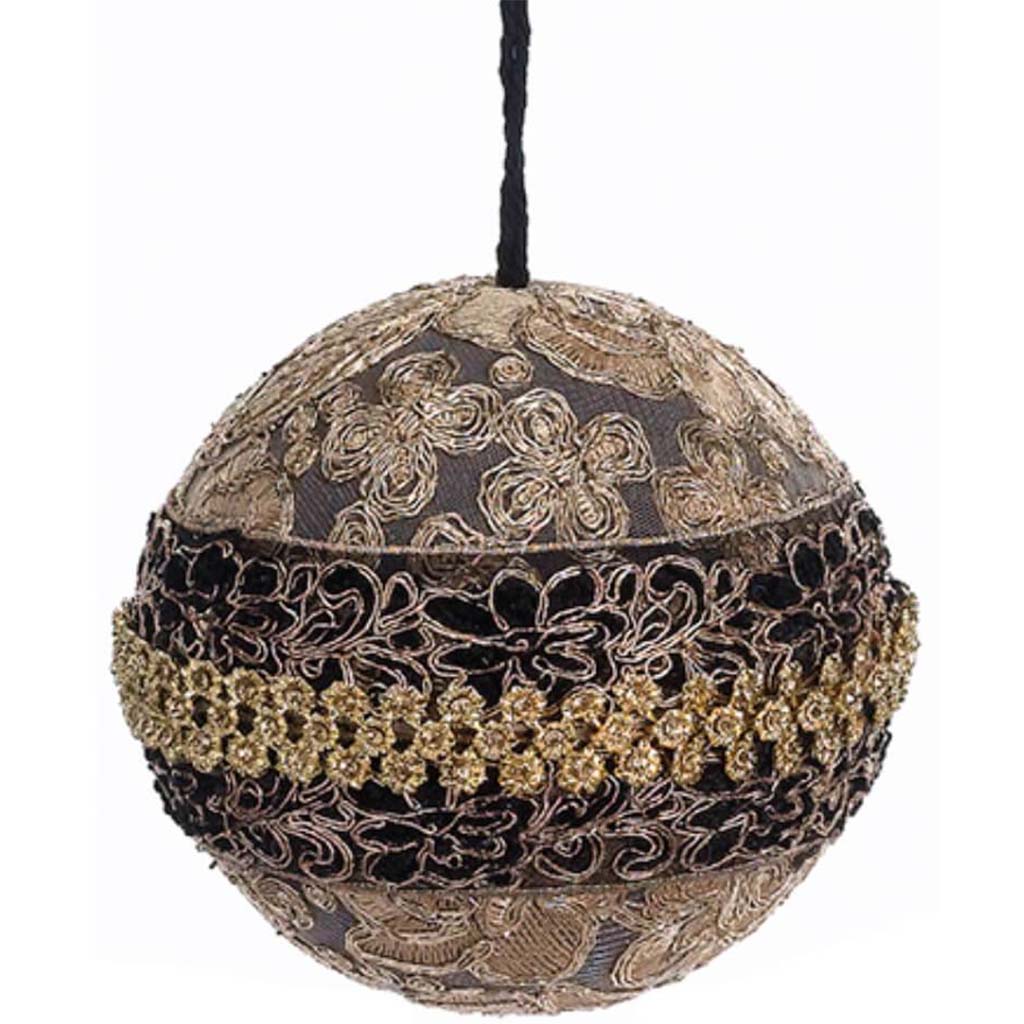 Rhinestone Lace Ball Ornament 