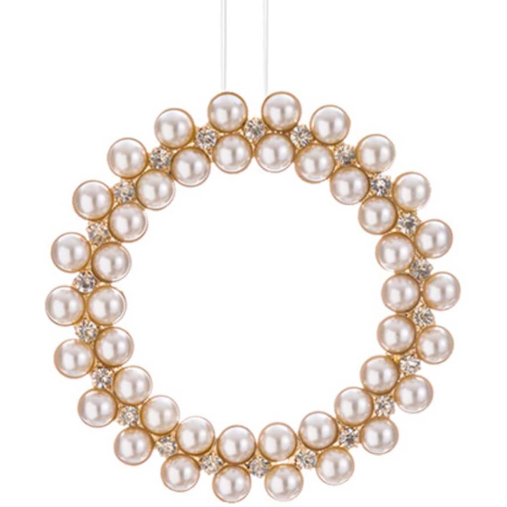 Pearl Diamond Wreath Ornament 