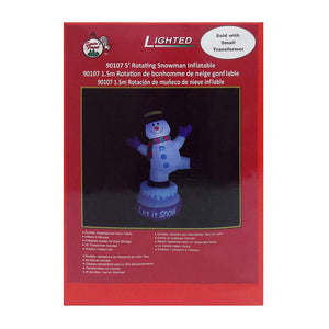 INFLATABLE ROTATING SNOWMAN  5FT