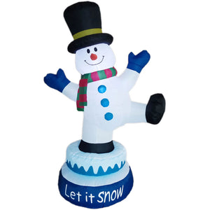 INFLATABLE ROTATING SNOWMAN  5FT