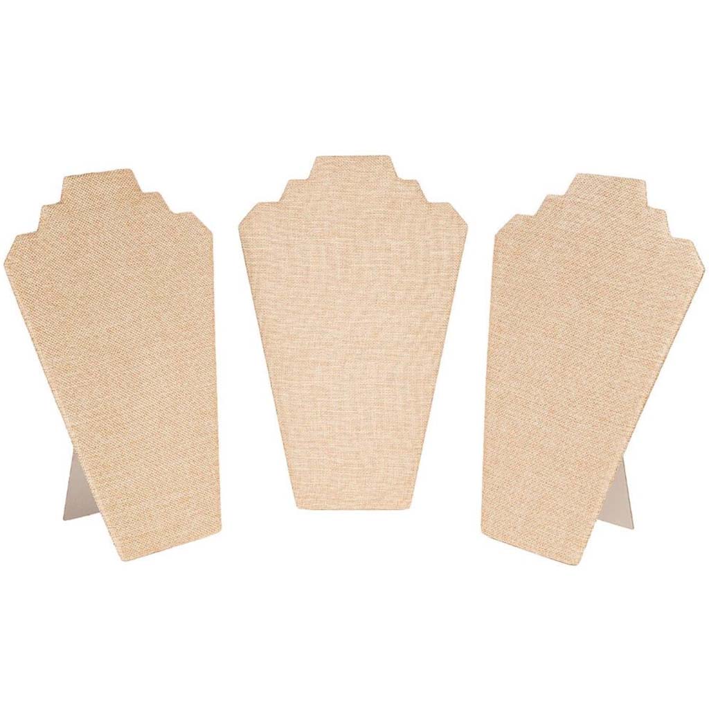 LRG FLAT EASEL BACK BURLAP 3PC 