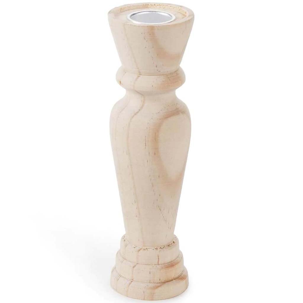 WOOD CANDLE HOLDER TRAD VASE 