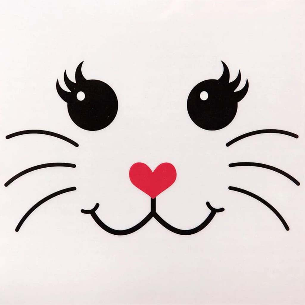 DECAL BUNNY FACE COLOR 