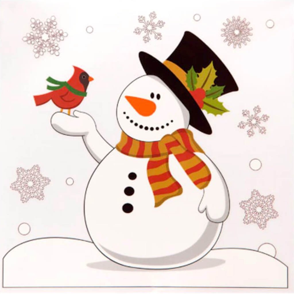 Full Body Snowman DECORative Christmas Decals 