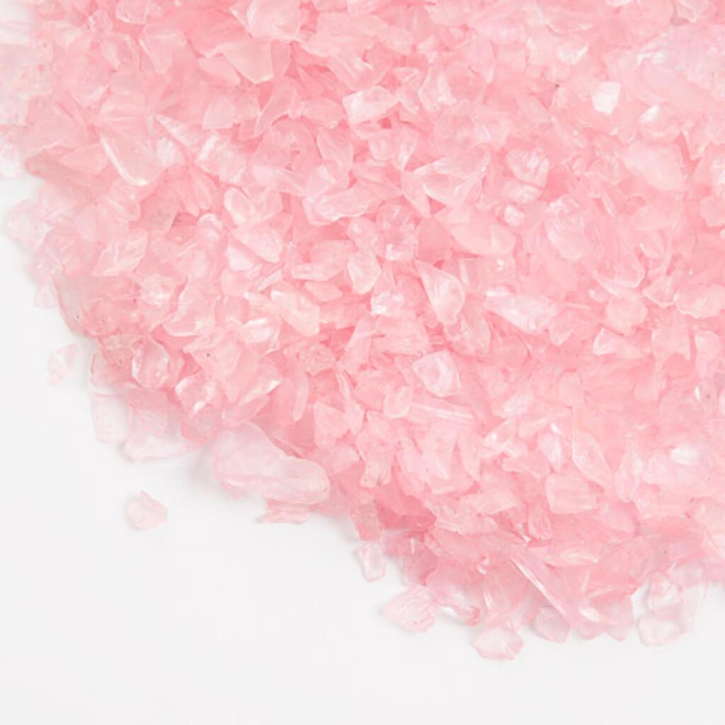 Crushed Glass Vase Filler Pink Chips 500 grams 