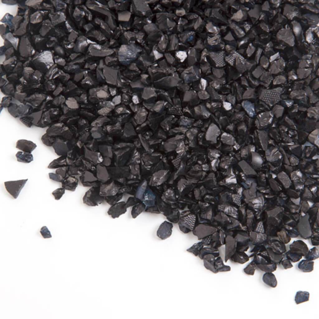 Crushed Glass Vase Filler Black Chips 500 grams 