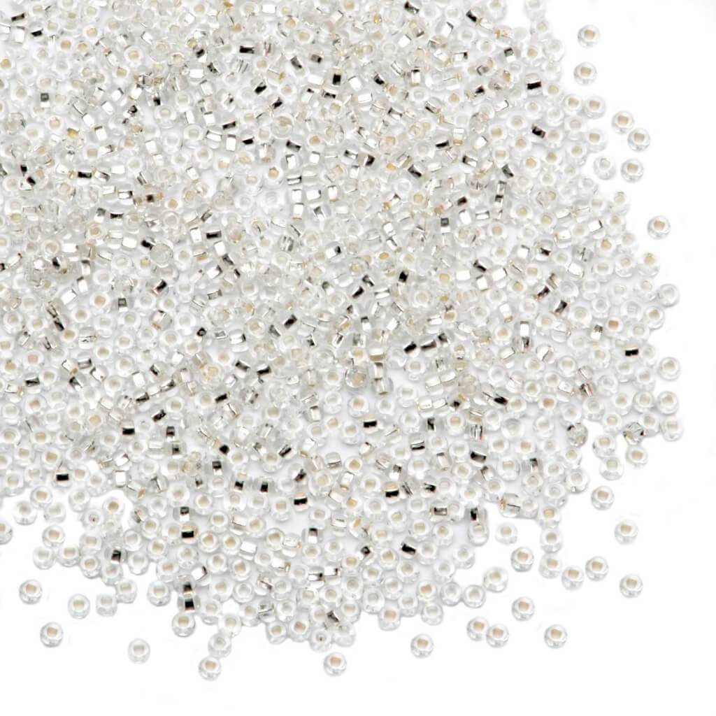 SEED BEAD SLVR LN CRYSTAL 24G 