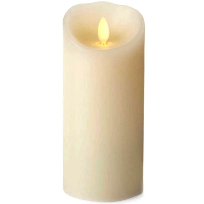Luminara Flameless Classic Pillar Candle Vanilla Scented Ivory Wax 6 inches 