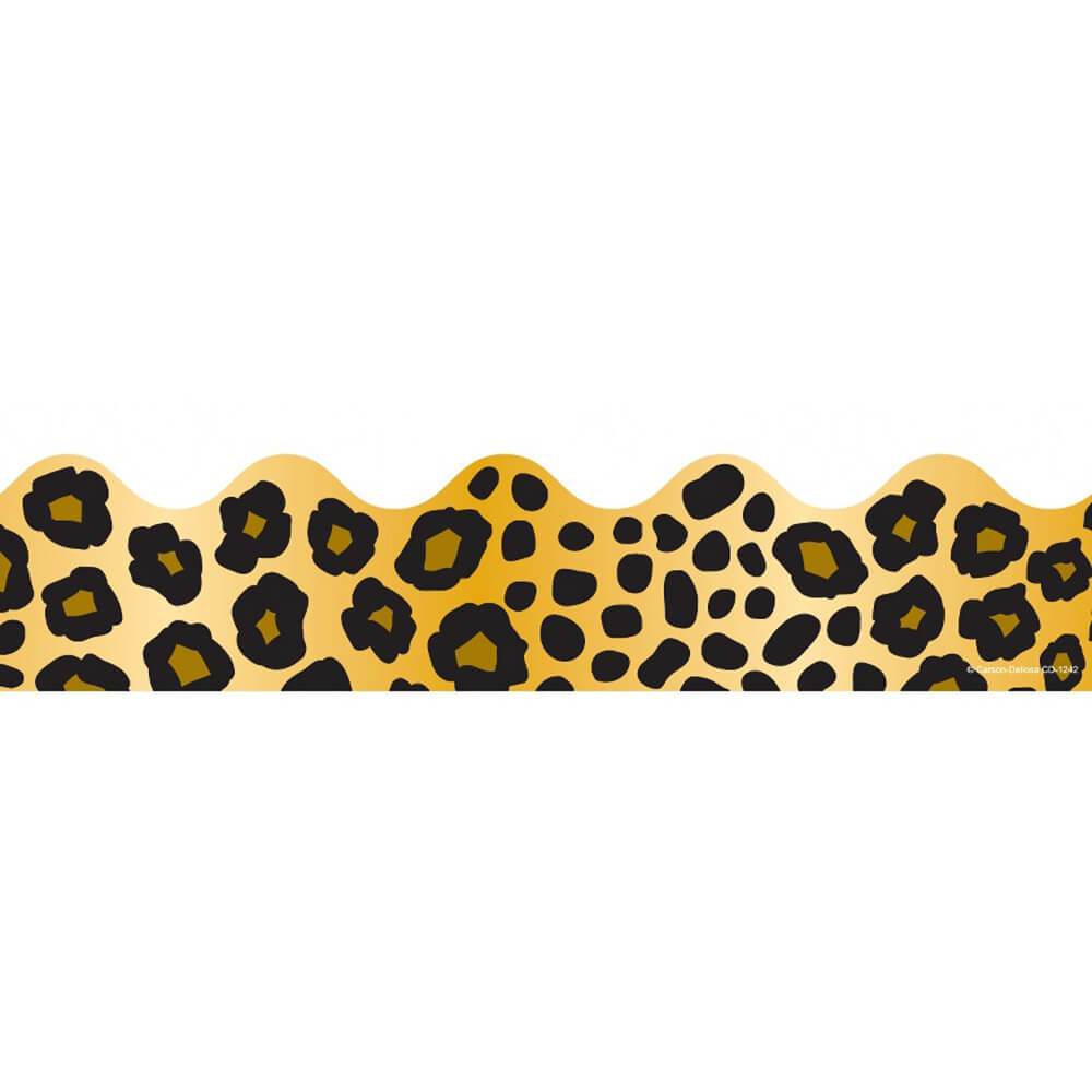 Leopard Print Scalloped Borders 