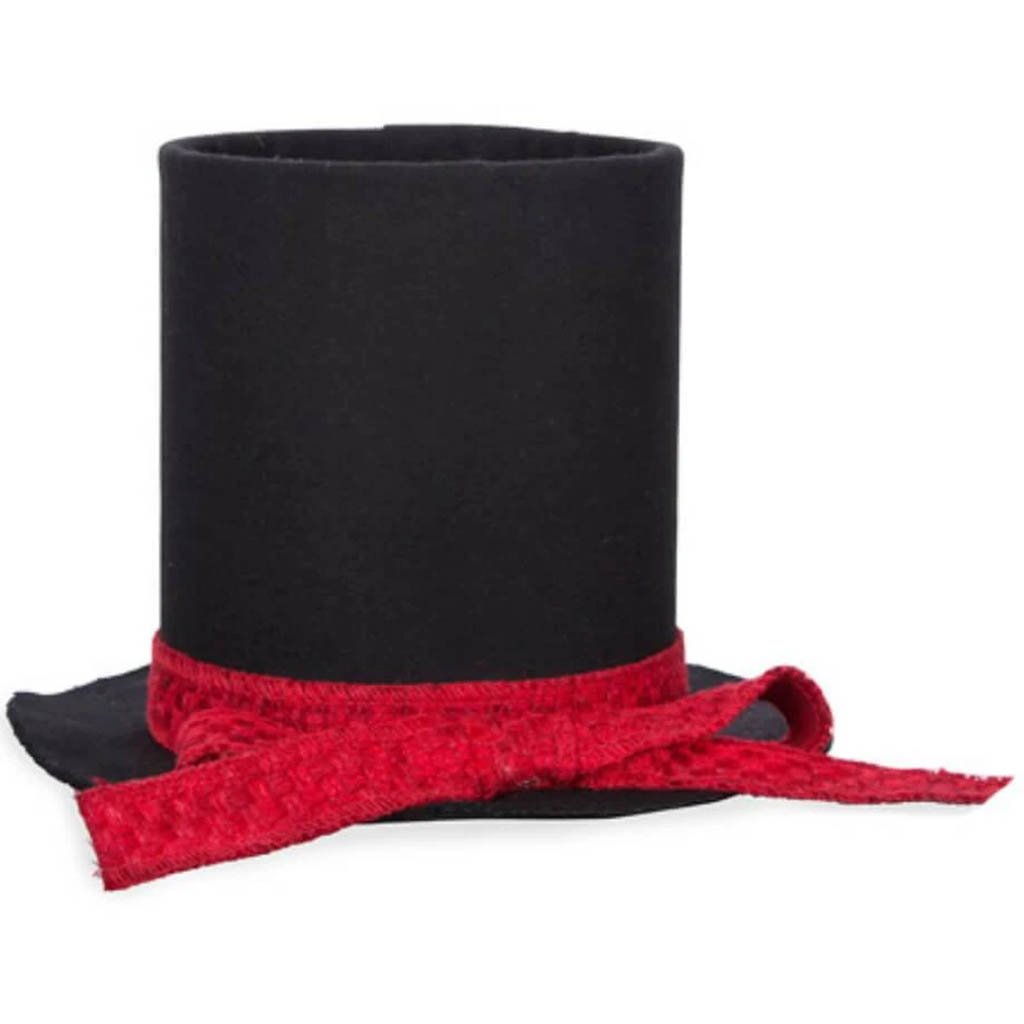 Christmas Top Hat with Red Ribbon 