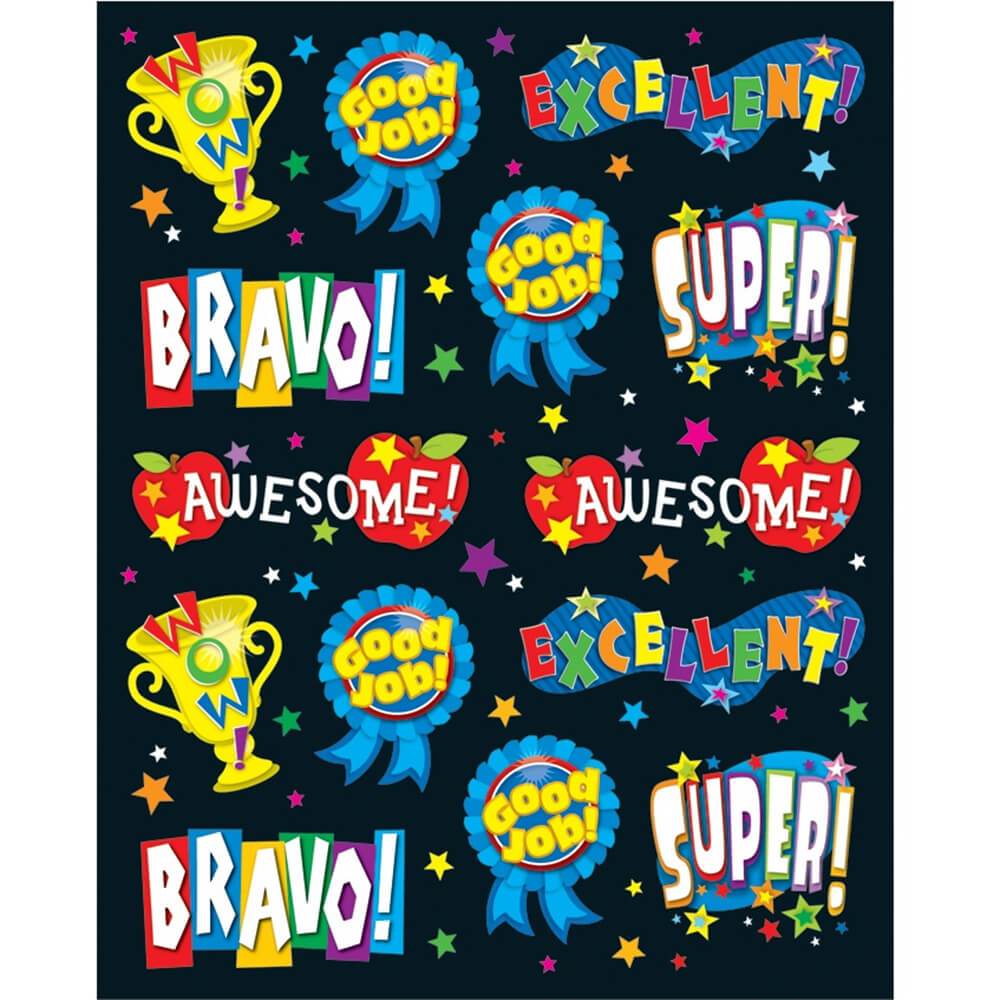 Positive Words Shape Stickers 