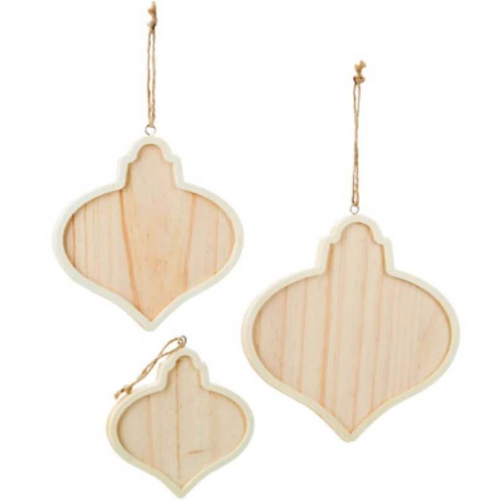 Nested Onion Ornaments Unfinished Wood Set 