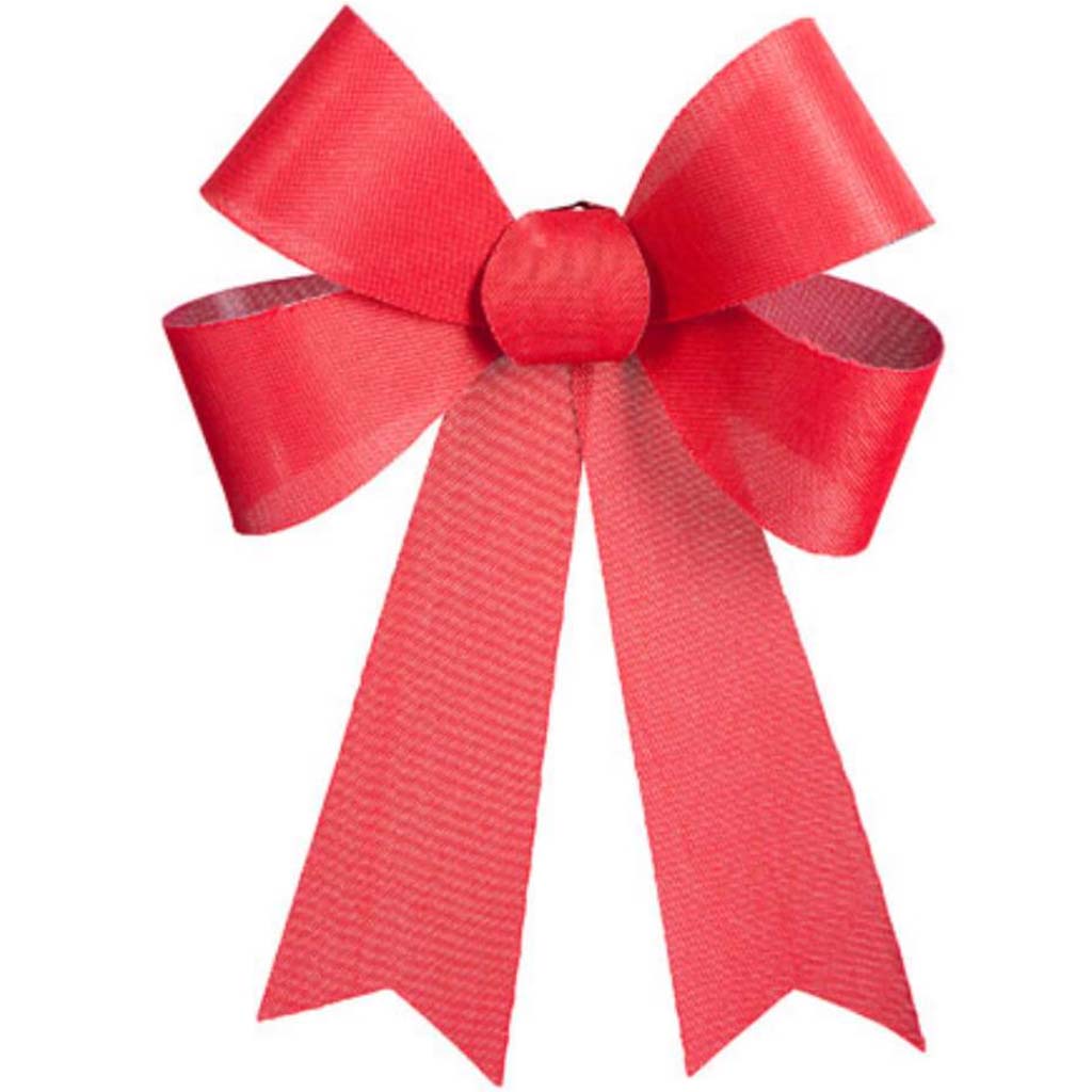 Burlap Bow Red 12 x 18in 