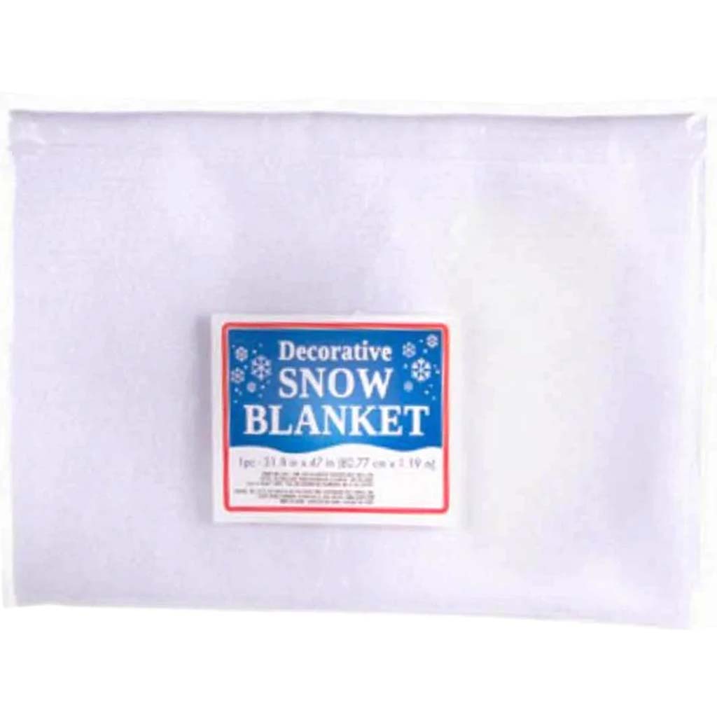 Artificial White Snow Blanket 31.8 x 47 in 