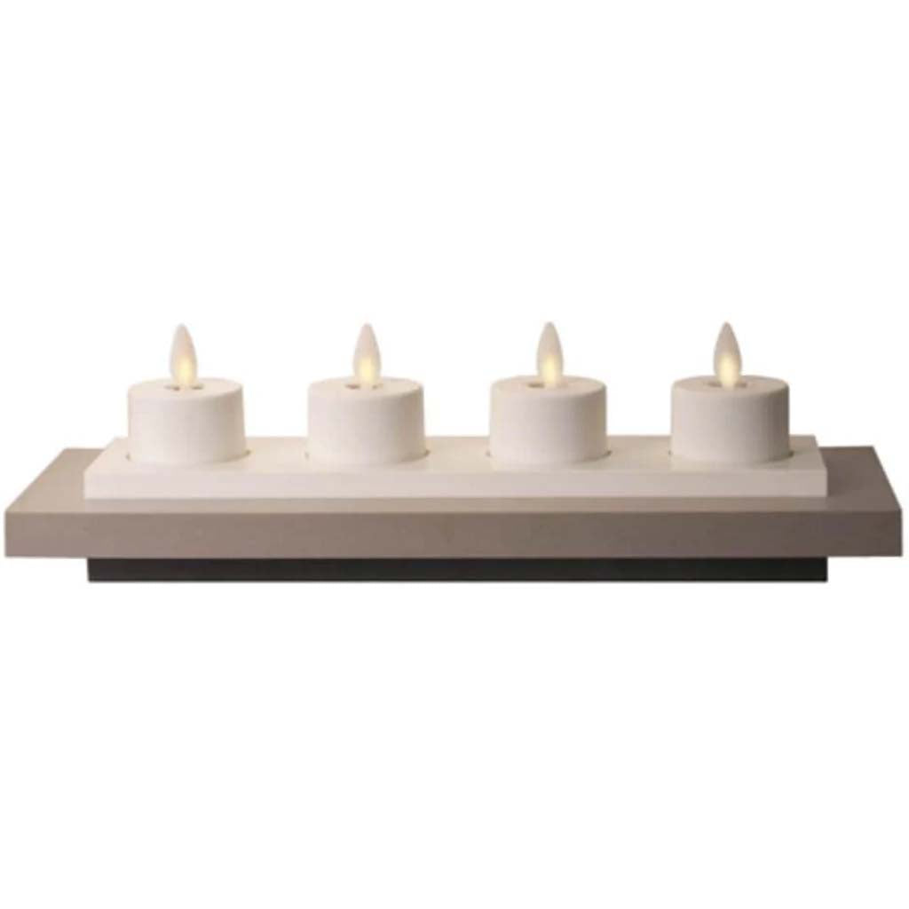 Luminara Rechargeable Tea Lights with Base Set 