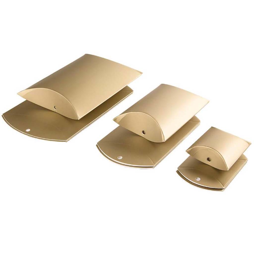 PILLOW BOXES MATTE GOLD 9PC 