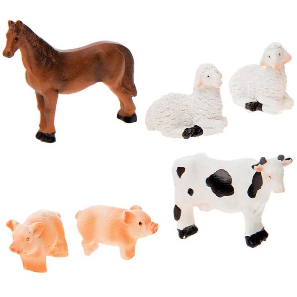 MINI FARM ANIMAL 6PC SET 