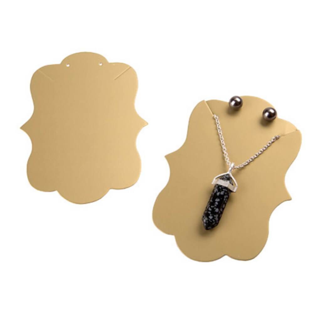 NECKLACE EAR CARD GOLD 24PC 