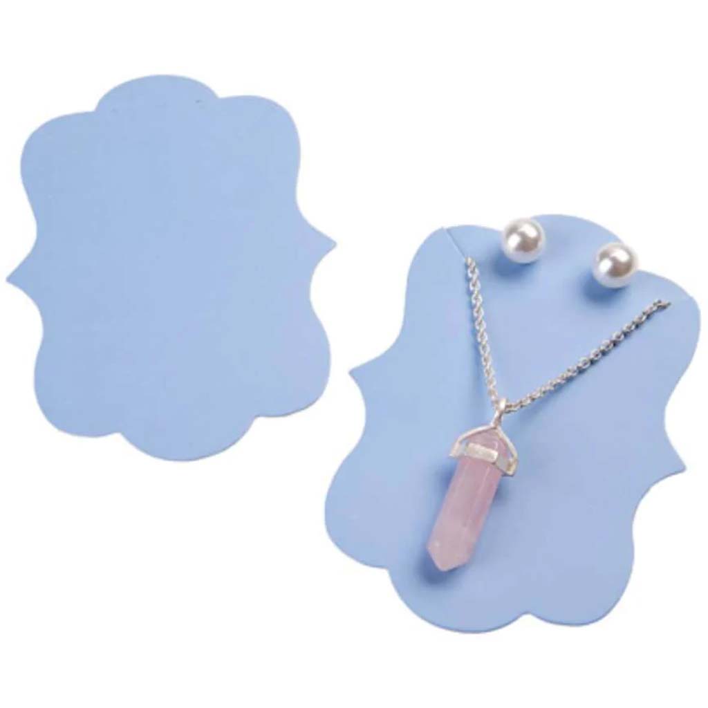 NECKLACE EAR CARD BLUE 24PC 