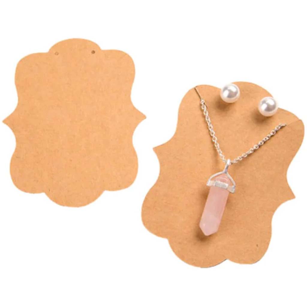 Get Organized™ Necklace and Earring Cards &#39;Made with Love&#39; Kraft 24 pieces 