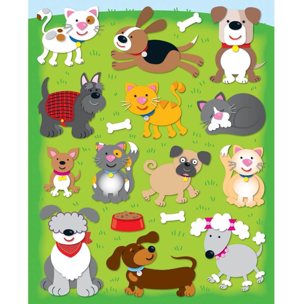 Dogs &amp; Cats Shape Stickers 