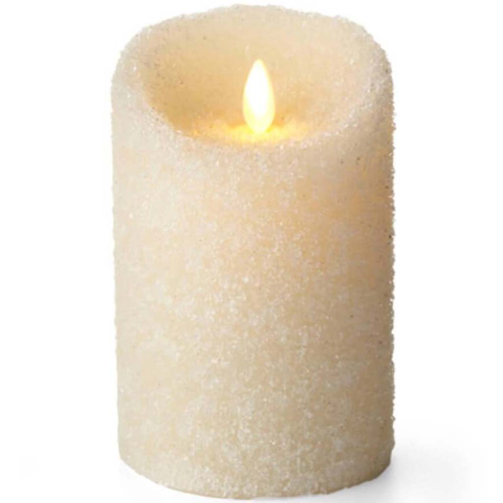 FLAMELESS CANDLE SUGAR FINISH 5IN 