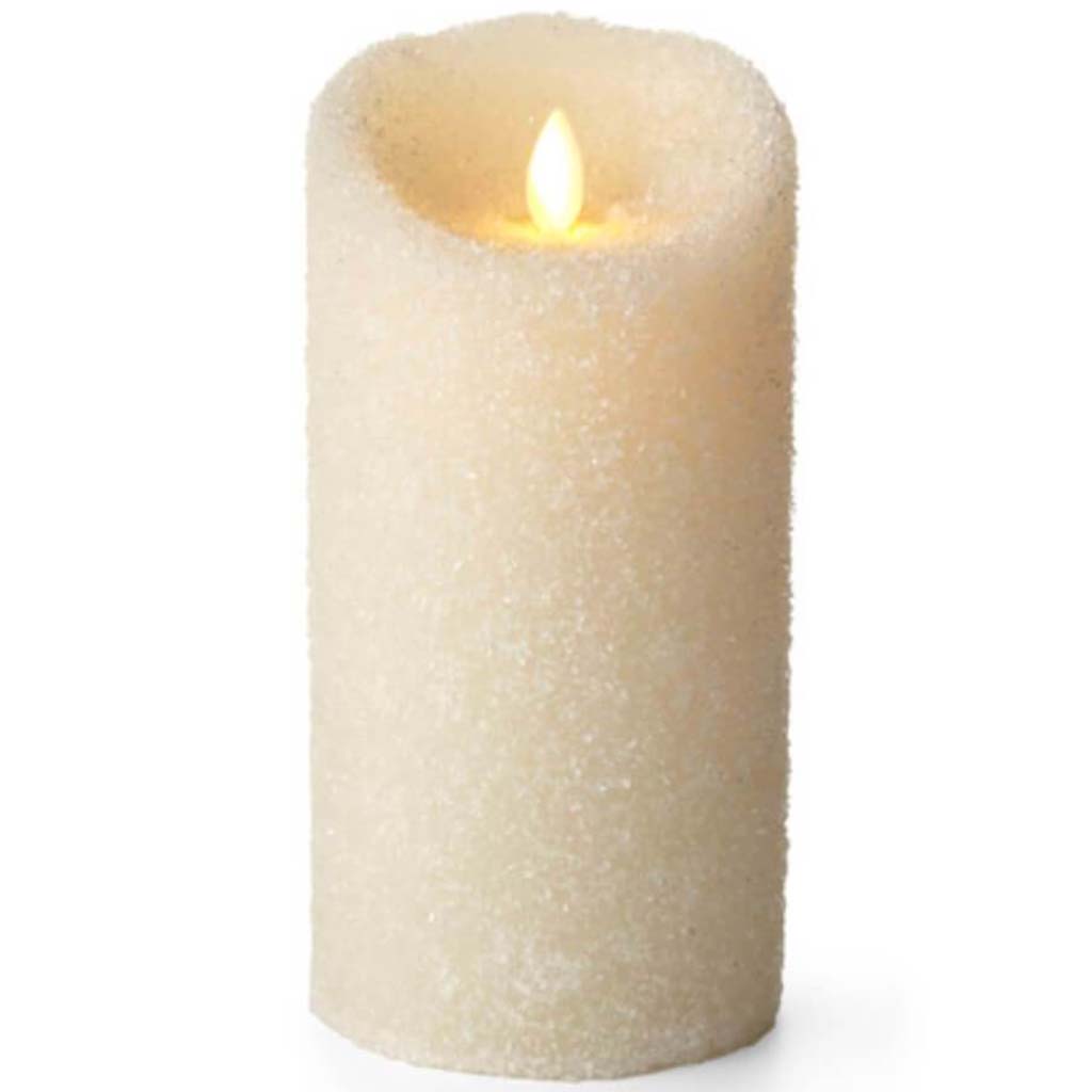 FLAMELESS CANDLE SUGAR FINISH 7IN 