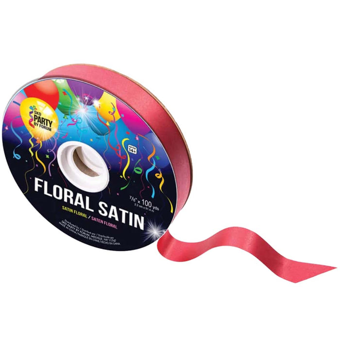 #5 FLORAL SATIN RED 