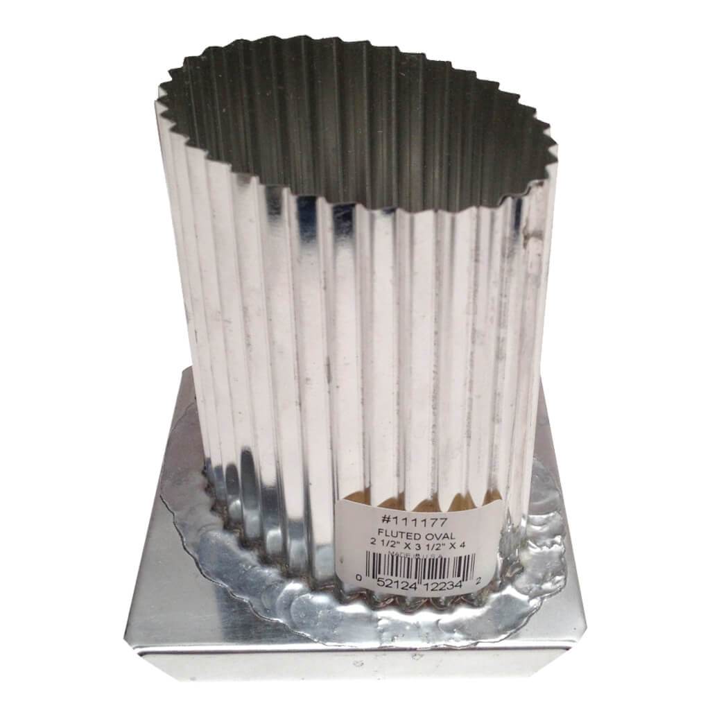 Fluted Oval 2 1/2" X 3 1/2" X 4" 