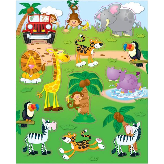 Jungle Safari Shape Stickers
