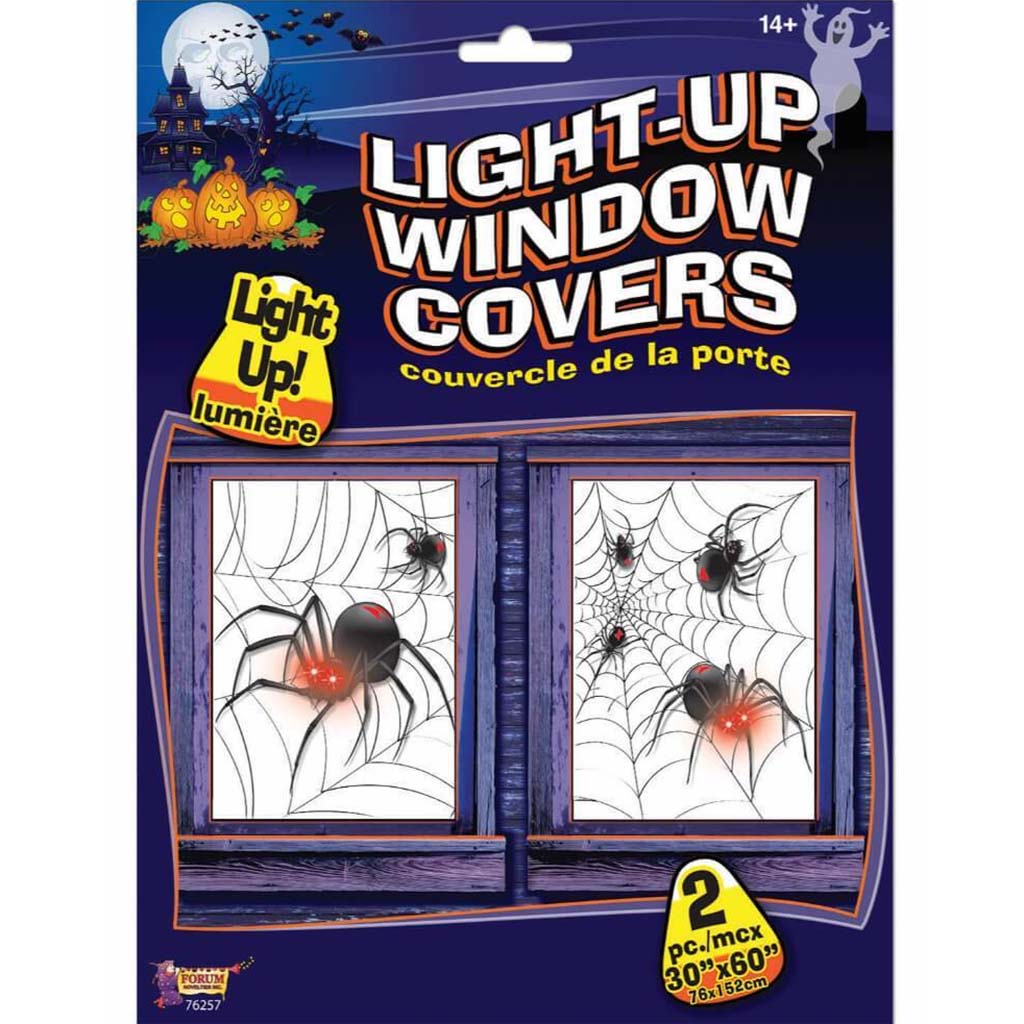 Window Cover Light Up Spiders 