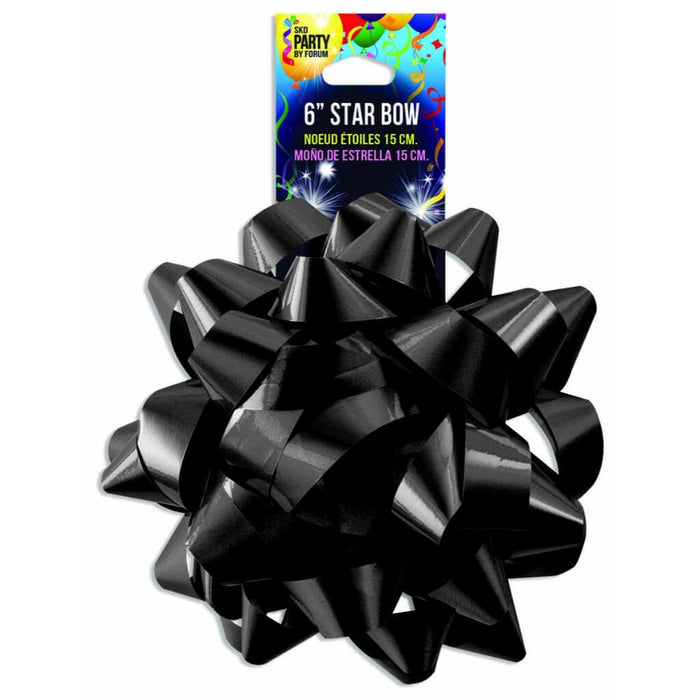 6" STAR BOW LACQUER BK 