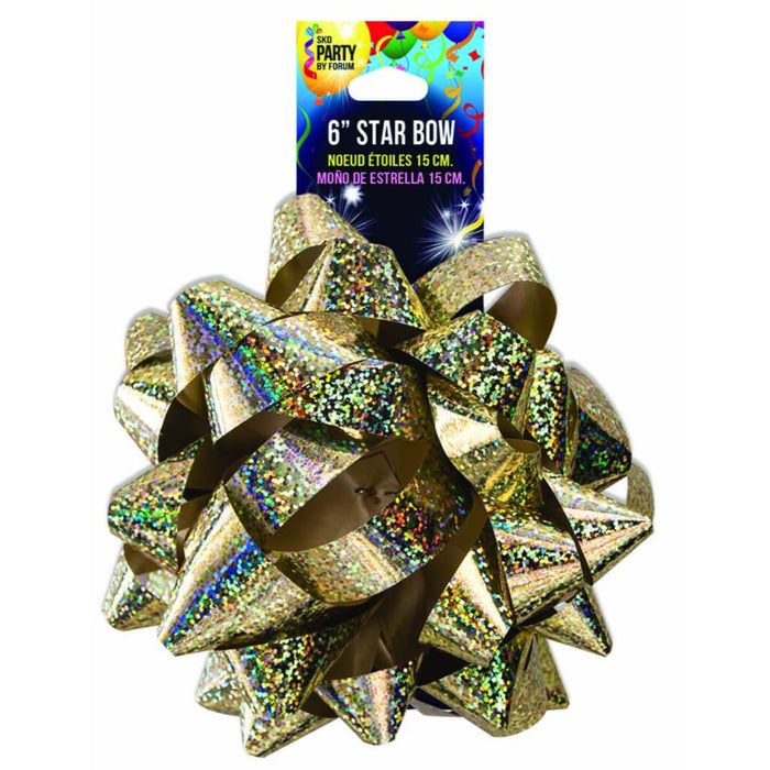 6" STAR BOW GO HOLO 