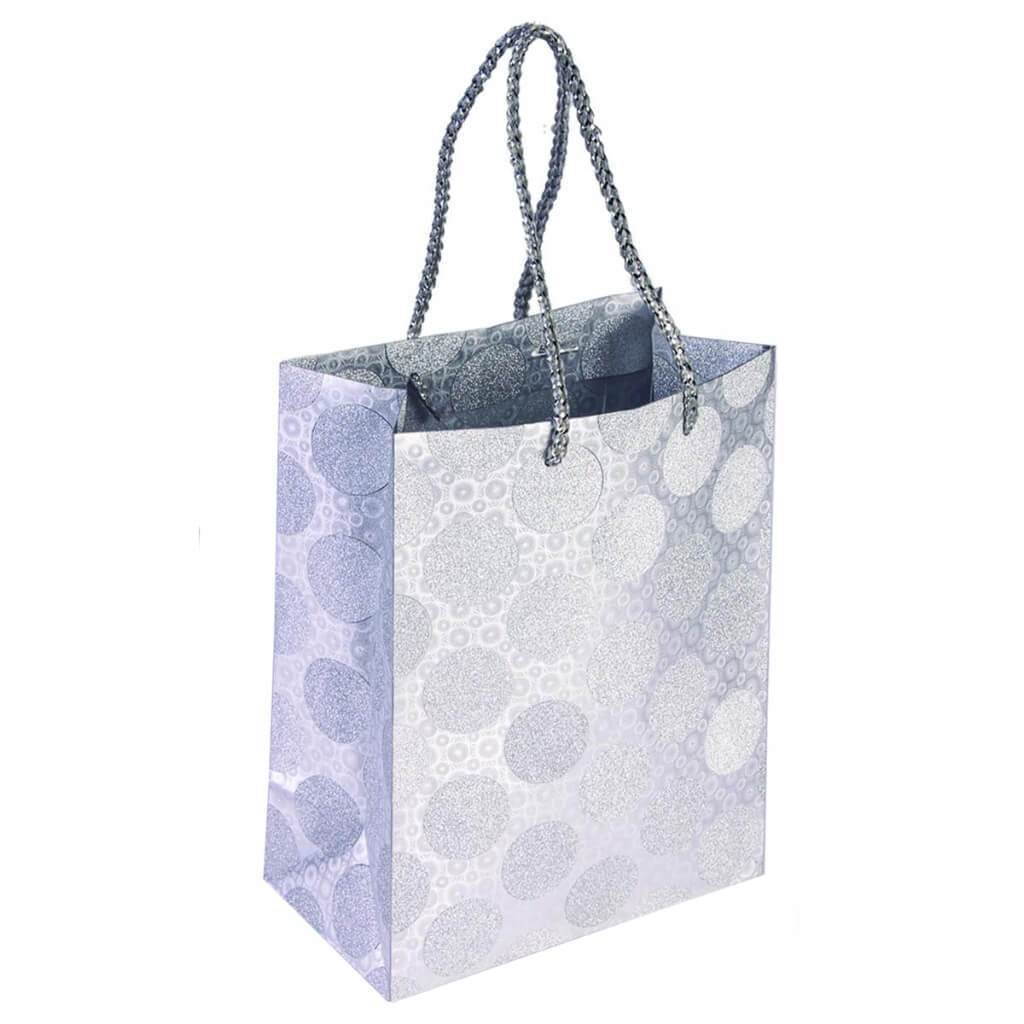 SILVER DOT DIAMOND GIFT BAG 