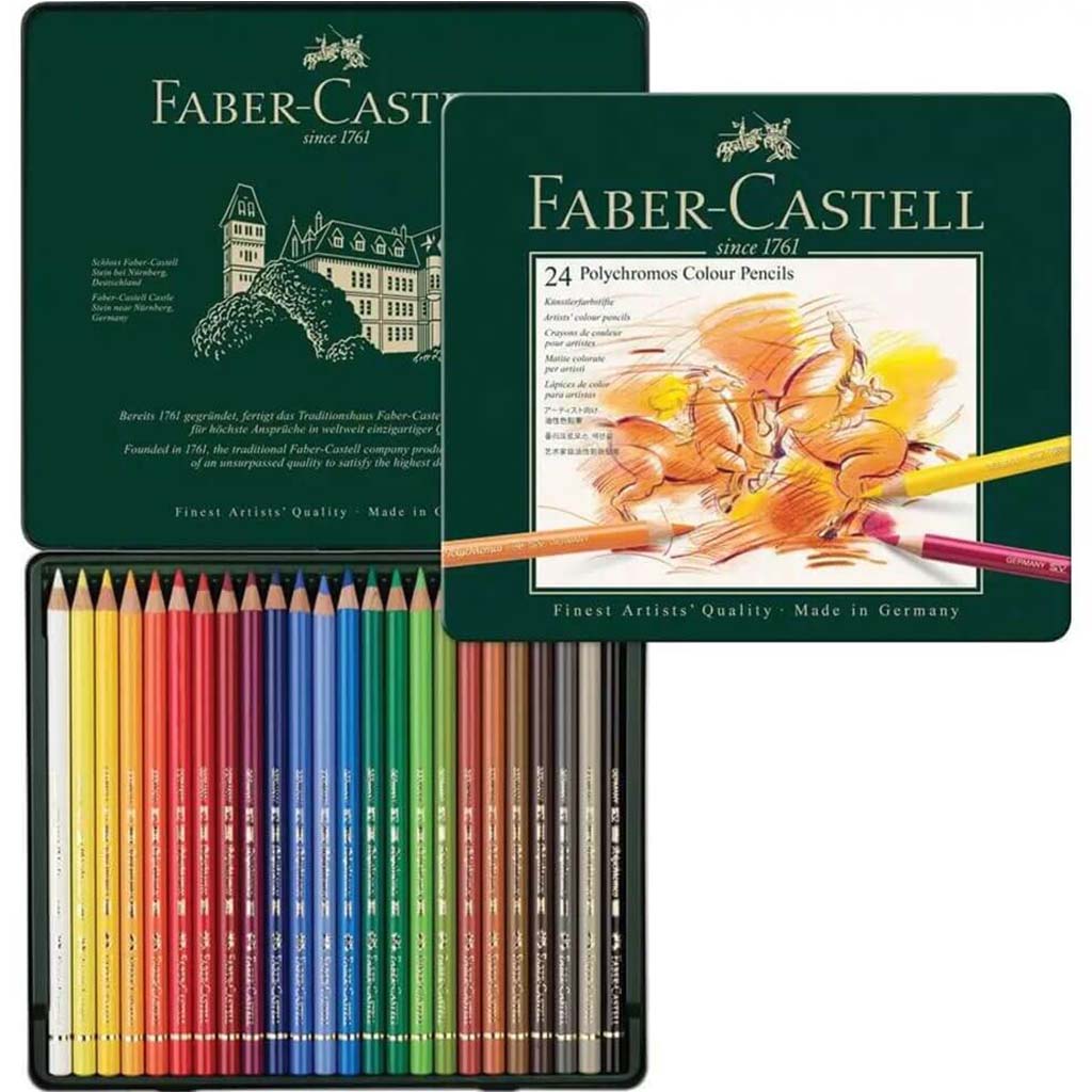 Colored Pencil Polychromos Tin Set 24pc