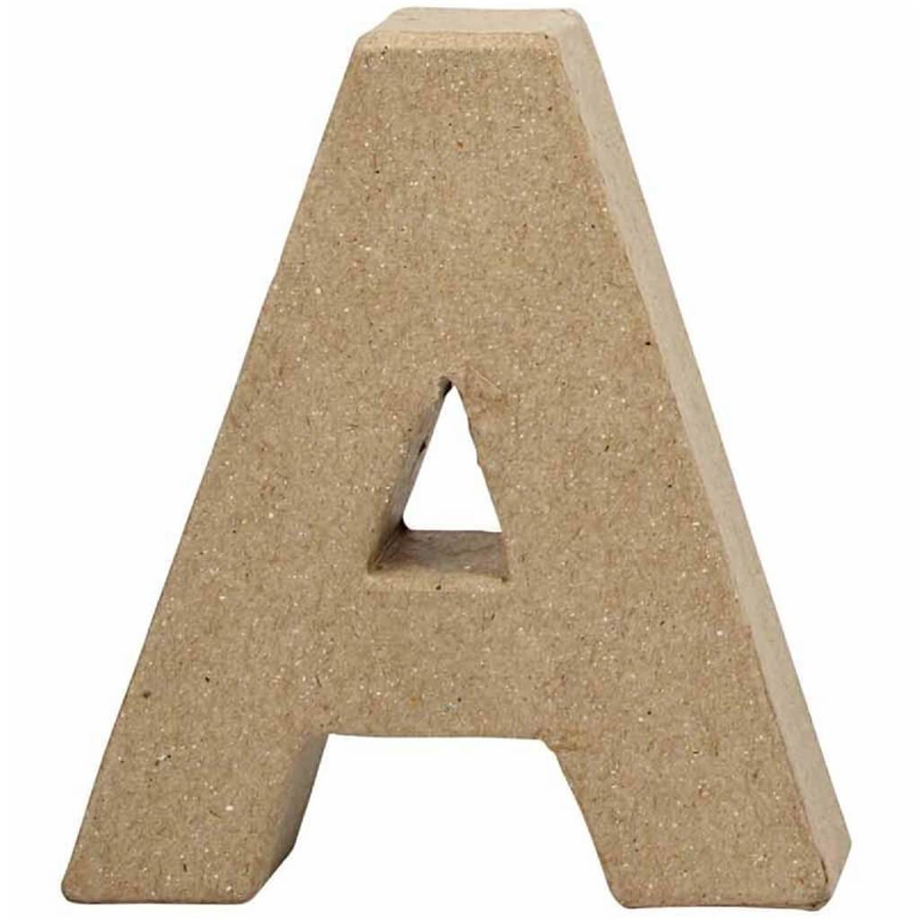 Paper Mache Letter A 4in