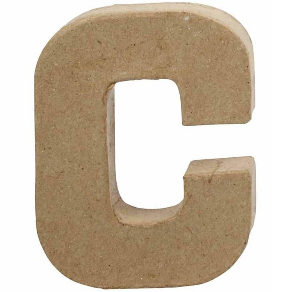 Paper Mache Letter C 4in