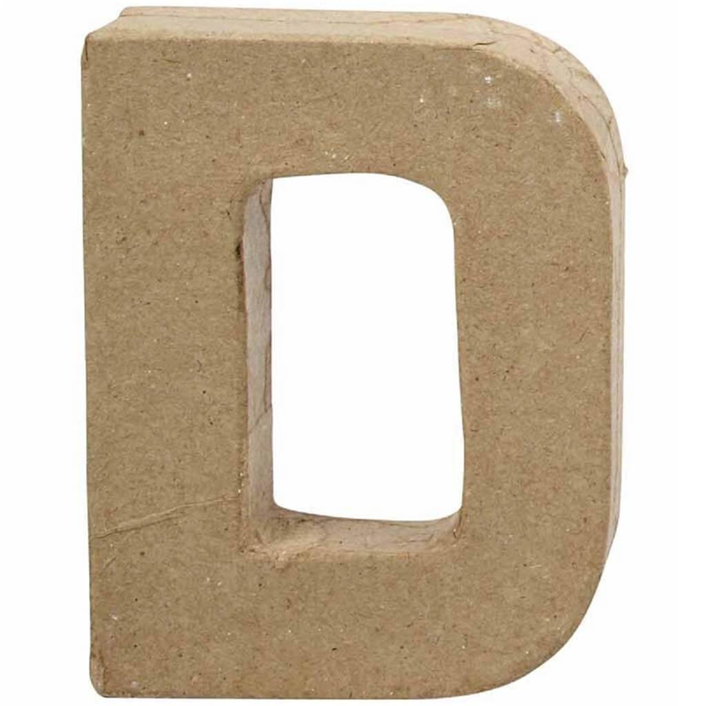 Paper Mache Letter D 4in