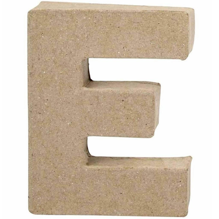 Paper Mache Letter E 4in