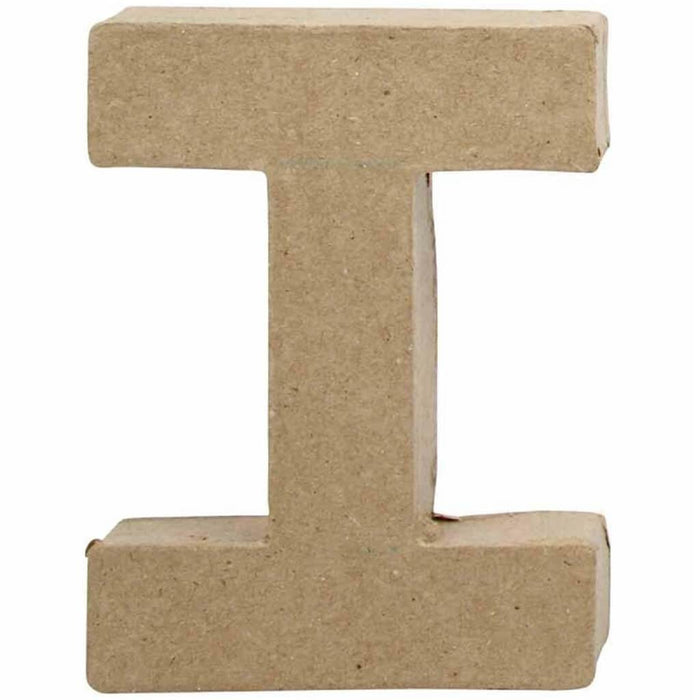 Paper Mache Letter I 4in