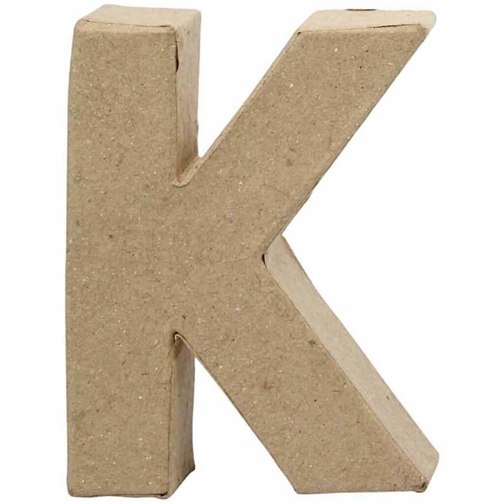 Paper Mache Letter K 4in