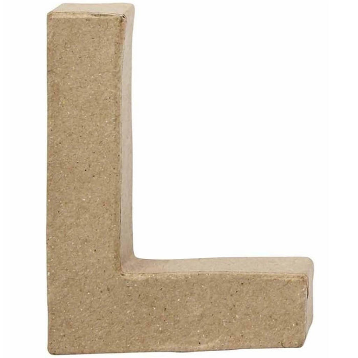 Paper Mache Letter L 4in