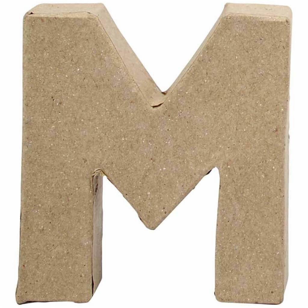 Paper Mache Letter M 4in