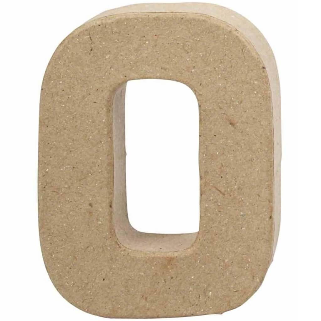 Paper Mache Letter O 4in